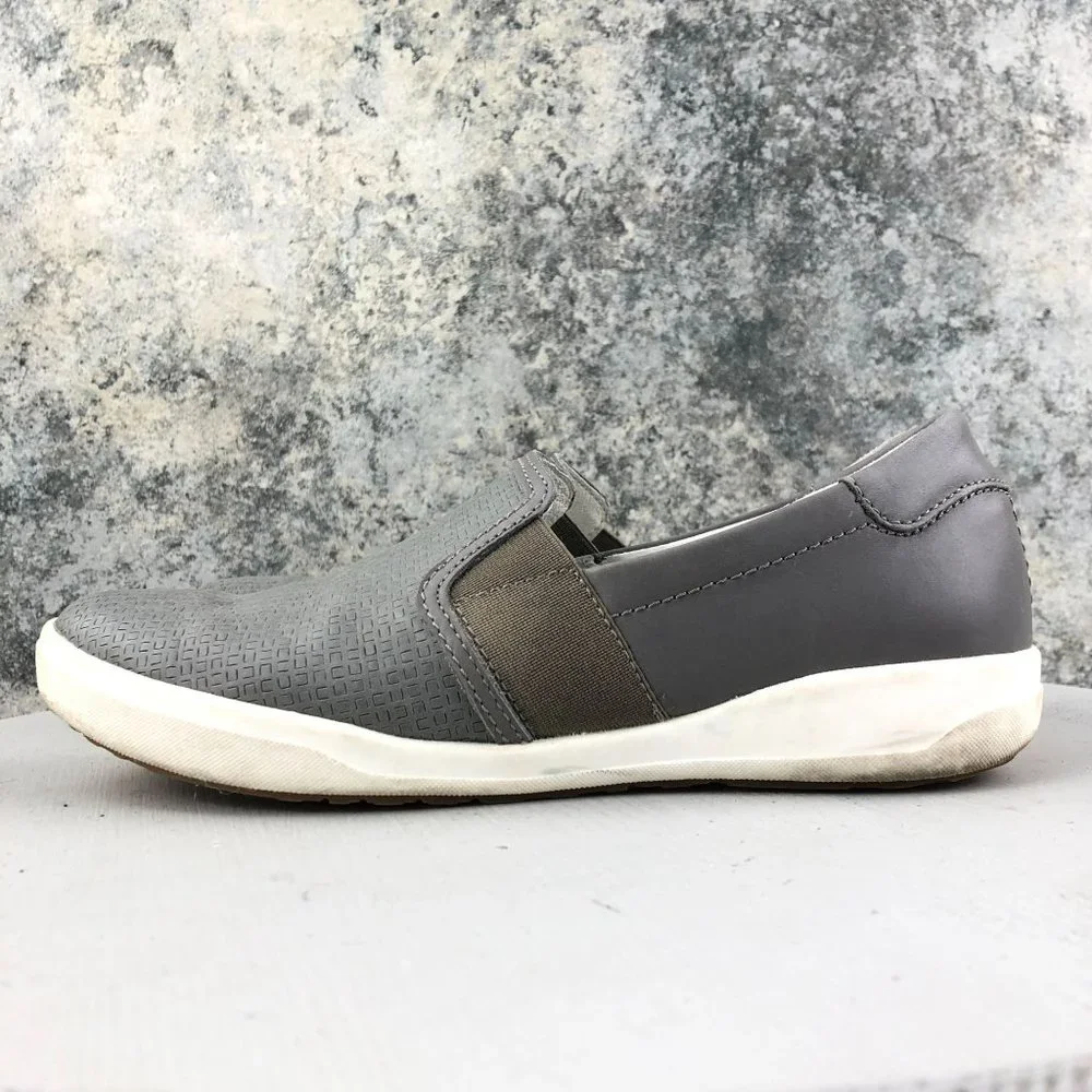 Josef Seibel Women's Size 39 (8-8.5) Sina 39 Grey Leather Slip On Sneakers
